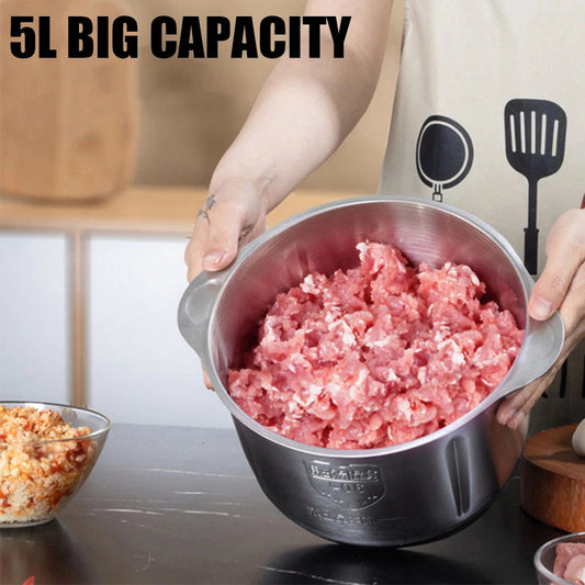 5L Electric Meat Grinder Mincer Mixer Home Blender Food Chopper Processor Blade