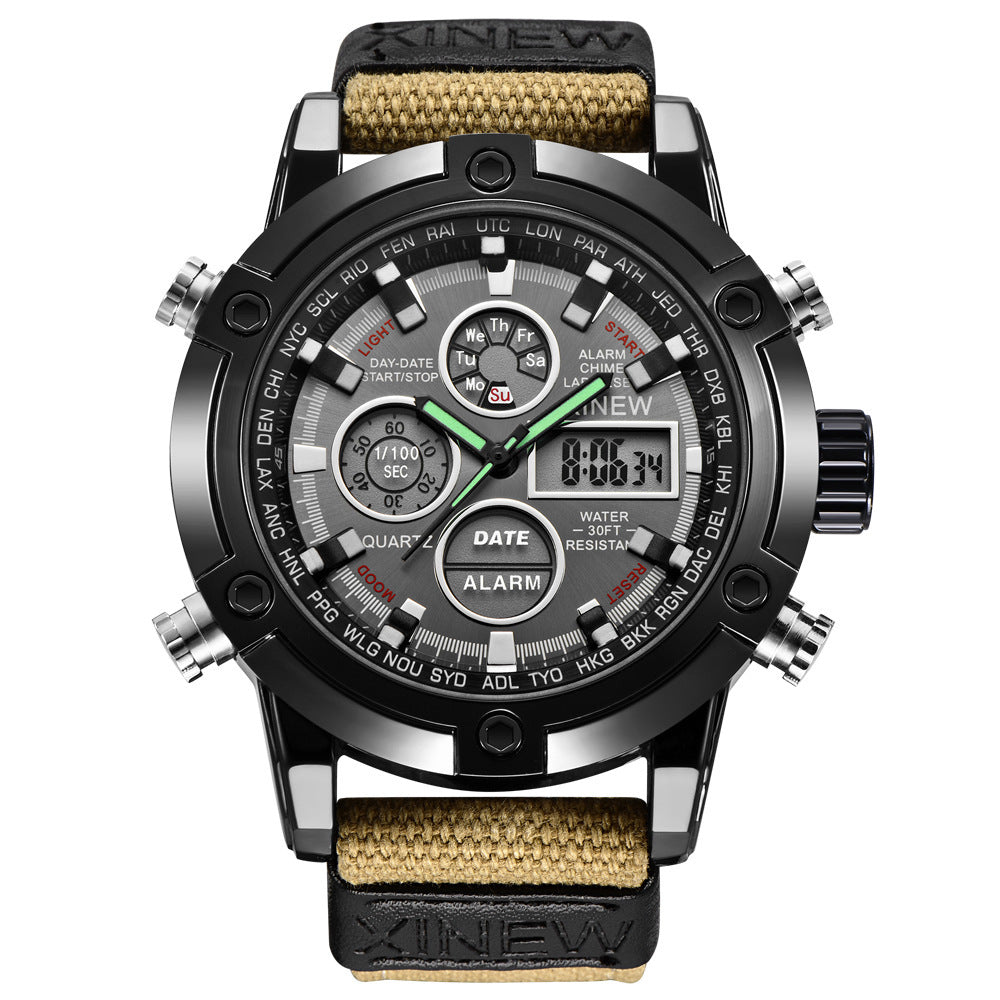 Men's Fashion Belt Multi-functional Watch