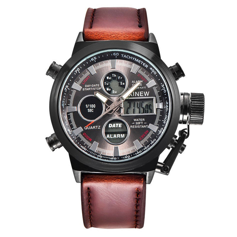 Men's Fashion Belt Multi-functional Watch