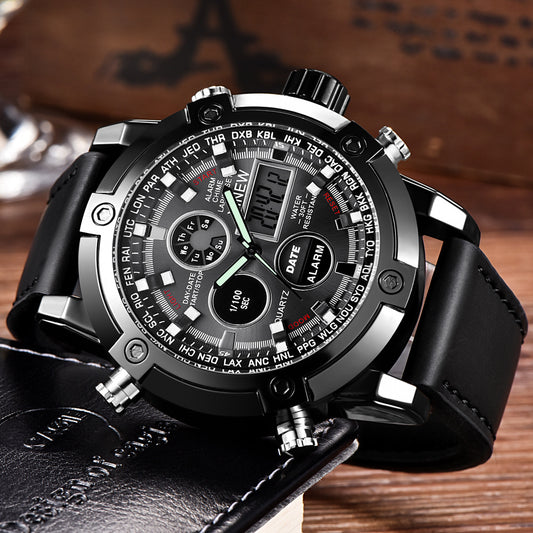 Men's Fashion Belt Multi-functional Watch